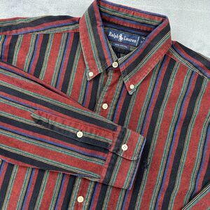 Vtg  Ralph Lauren Men's  Indian Beacon Southwestern Aztec Red/Blue Stripe Size M